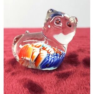 Small Murano Stye Glass Cat